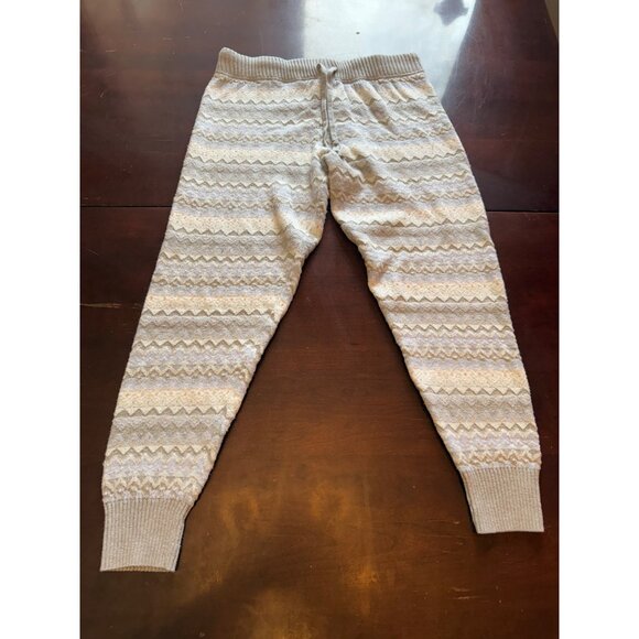 Womens SO Grey Chevron Patterned Lounge Pants Cotton/Polyester Blend XL - Picture 2 of 8